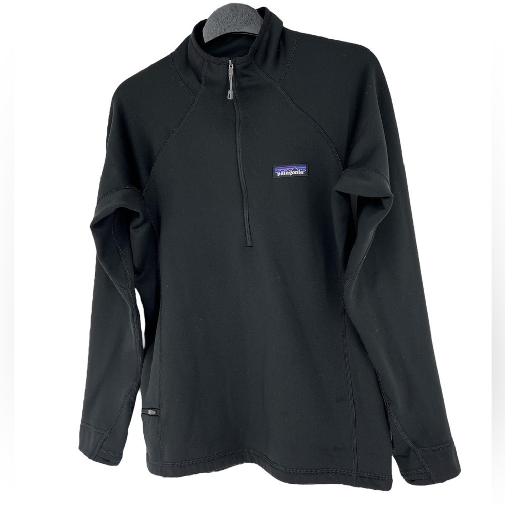 Patagonia polartex Thermal , quarter zip jacket black SZ XS